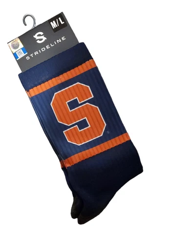 Syracuse Orange Crew Socks Strideline Premium NCAA Licensed Athletic Wear Cover
