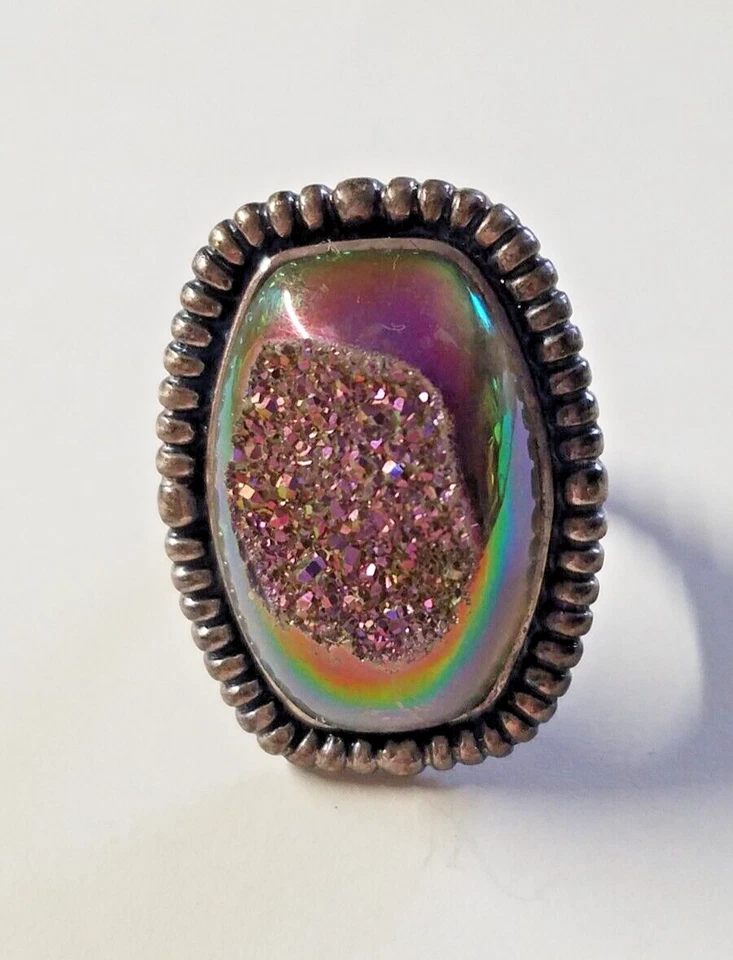 Anel Drusy roxo prata esterlina tamanho 11,5 latão tipo metal 3090 - Imagem 1 de 4