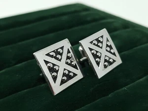 Vintage Swank Square cufflinks silver tone links - Picture 1 of 10