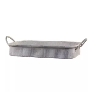 Metal Display Tray With Grooves and Handles L:36 cm by Chic Antique - Picture 1 of 3