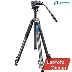 Leofoto Video Tripod LV-323C BV-10 Video Head Kit Carbon Fiber w Center Column - Picture 1 of 7