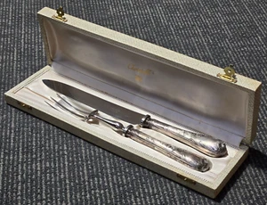 Authentic Christofle STERLING SILVER Large 2-Pc Carving Set France - Picture 1 of 5