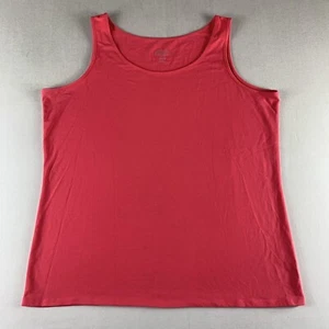 PENDLETON VEST BLOUSE WOMENS 1X PINK SLEEVELESS COTTON SPANDEX - Picture 1 of 5