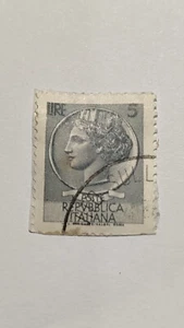 francobollo la siracusana 5 lire - Foto 1 di 1