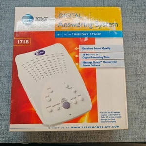 AT&T 1718 Digital Answering System New in Box Time/Day Stamp Cordless - Zdjęcie 1 z 9