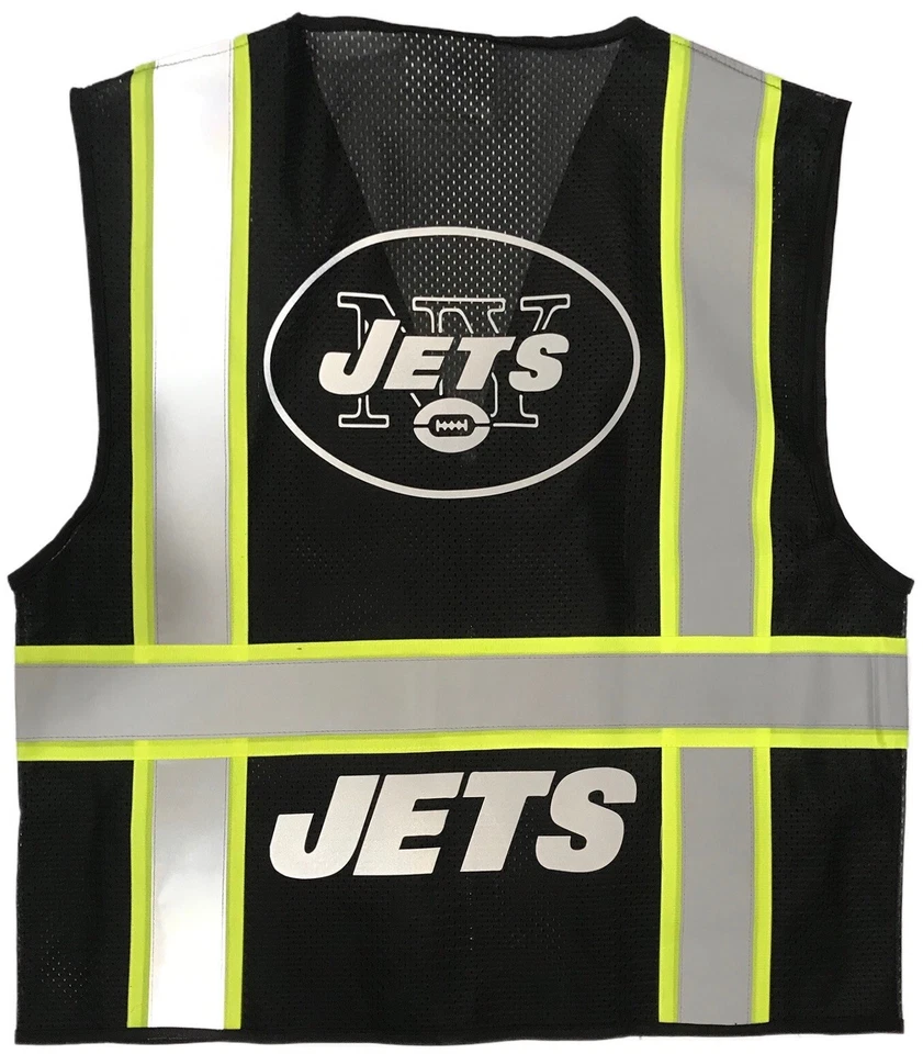 NEW YORK JETS BLACK REFLECTIVE SAFETY VEST W/REFLECTIVE LOGO  - Image 1 of 1