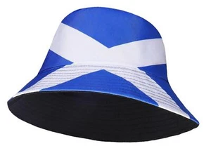 Adults Scotland Scottish Saltire Bucket Hat St Andrews Day Sports Supporters - Picture 1 of 1