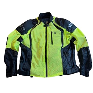 Joe Rocket Phenonix Ion Mens Jacket Motorcycle Mesh Yellow Neon Armour Size XL - Picture 1 of 7