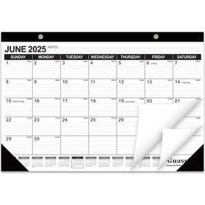 Desk Calendar 2025-2026 - 19 Months Academic Calendar 17 × 11.5 Desktop Cal - Picture 1 of 7