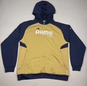 Los Angeles Rams Reebok Hoodie Mens XL NFL Onfield Fleece Pullover Old logo - Picture 1 of 10