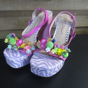TACONES PLATAFORMA BETSEYJOHNSON JORDAN - COLOR ROSA MULLIT - MUJER EE. UU. TALLA 7,5 - Imagen 1 de 4