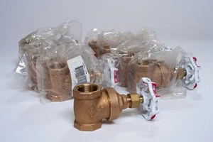 Lot of 9 NOS Toyo Red-White 3/4" 206A Gate Valves 200 WOG - Picture 1 of 6