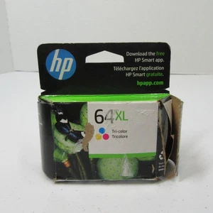 HP 64XL Original dreifarbige Tintenpatrone N9J91AN OEM versiegelt Ablaufdatum April 2025 NEU - Bild 1 von 10