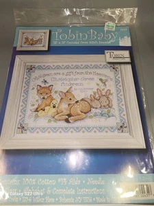 Tobin Baby punto de cruz 12" x 13" artesanías caseras Joan Elliott #2431 - Imagen 1 de 5