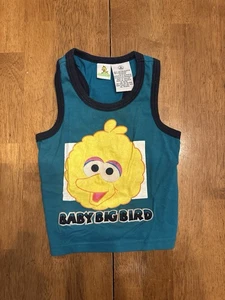 Vintage Baby großer Vogel Kleinkind Tank Top Shirt 12 Monate 90er Cartoon Sesamstraße - Bild 1 von 6