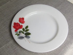 60's Vintage JAJ Pyrex June Rose 21.5cm Side Dessert Tea Plate Retro Milk Glass - Picture 1 of 7