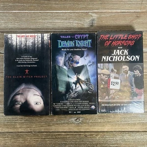 Lot Of 3 VHS- The Little Shop Of Horrors/Blair Witch Project/Demon Knight HORROR - Imagen 1 de 6
