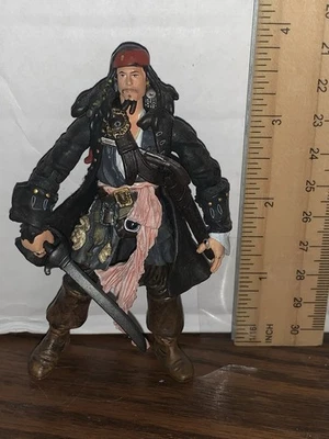 "Figura de acción de juguete de plástico Capitán Jack Sparrow Piratas del Caribe 3,75""" Foto 1 de 2