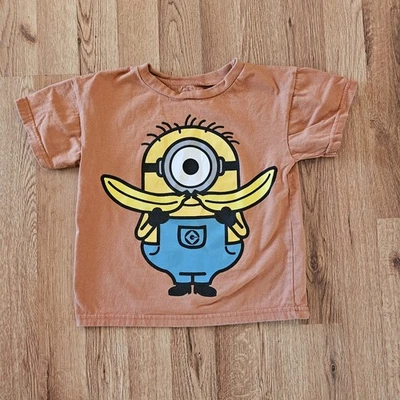 Illumination Minions 4T Shirt Graphic Tee Bananas Short Sleeve Kids Boys Funny - Image 1 of 4