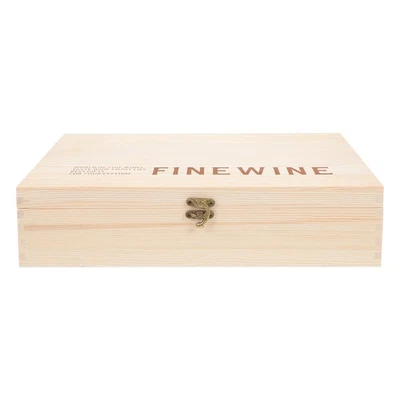  Hölzerne Doppelweinkiste rustikale Holzkiste Wein Geschenk Verpackung Box - Bild 1 von 4