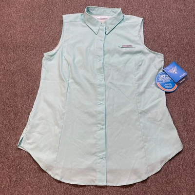 Camisa sin mangas Columbia PFG Taniwha para mujer ligera UPF 50 protección solar M nueva con etiquetas Foto 1 de 4