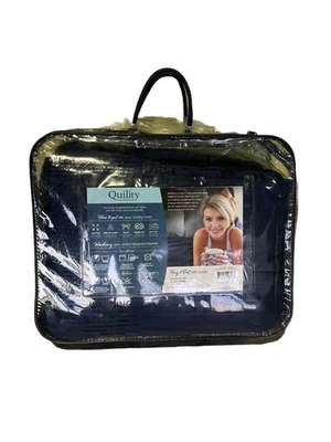 Quility Weighted Blanket 15lbs 60”x80” Dark Blue New Minky Cover  - Image 1 of 2