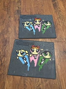 Vintage Powerpuff Girls Car Mats (2) - Perfect For Nostalgia In Car - Cartoon - Picture 1 of 2