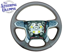 14-19 Silverado Tahoe Yukon Cocoa Leather Steering Wheel Without Heat New - Picture 1 of 9