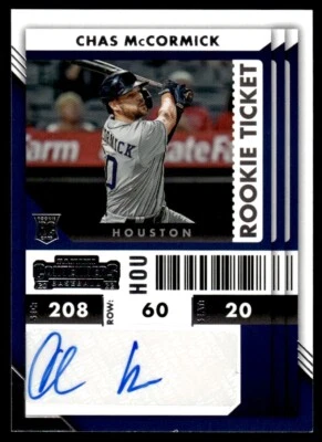 2022 Panini Chronicles Contenders Rookie Ticket Autographs Chas McCormick Auto - Image 1 of 2
