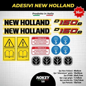Kit adesivi new holland d150b per escavatore trattori decalcomanie - Bild 1 von 1
