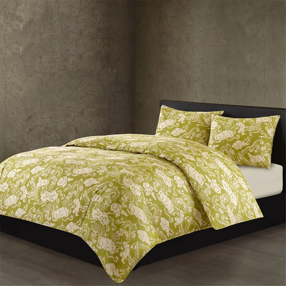 400TC Natori duvet cover King  or Full/ Queen with 2 shams - Green - 3Pcs - Image 1 of 1