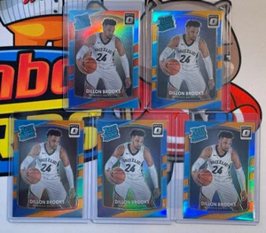 Lote Dillon Brooks 2017-18 Donuss Optic RC: Red Prizm #/99 y 4x Orange Prizm/199 - Imagen 1 de 3