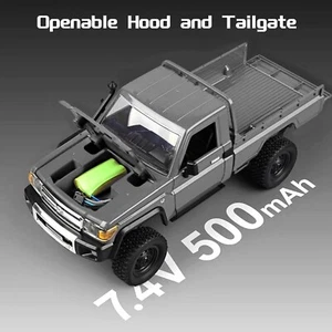 1/12 Hobby Grade RC Crawler MN-82 Pro 4WD LC79 RTR fuoristrada camion grigio con LED - Foto 1 di 6