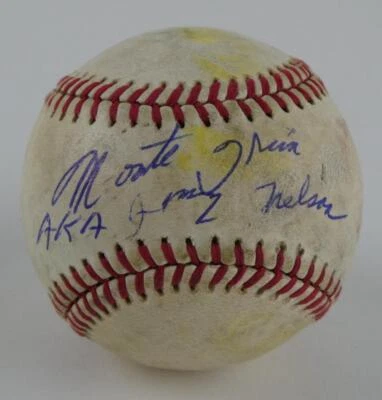 Monte Irvin Signed Rawlings Baseball Autographed HOF JSA Sticker Jimmy Nelson - Image 1 of 4