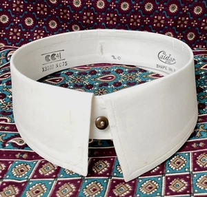 Vintage 1940s collar CC41 size 15.5 CAIDAR stiff starched WW2 UNUSED seconds - Picture 1 of 3