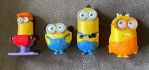 Lot Of 4 Minion 2015 Despicable Me McDonalds Toy Figures Cake Topper - Picture 1 of 2