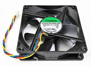 1Pcs For SUNON EF92251S3-Q000-S99 92*92*25MM 9CM 12V 1.32W 4Pin Cooling Fan - Picture 1 of 7