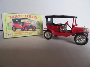 40R 1965'S Matchbox Y1 England 1911 Model T Ford Bordeaux 1:42 + Box - Picture 1 of 12