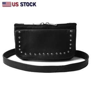 HL80151STUD Women's Black Studded Hip Bag – Trendy & Edgy Accessory - Picture 1 of 6