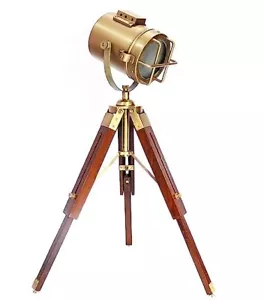 Nautical Tripod Table Lamp Antique Finish Lamp Home Decor Lamp Tripod Wood Stand - Picture 1 of 3