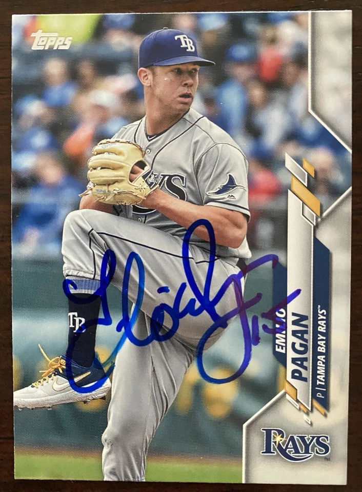 Emilio Pagan Auto Signed 2020 Topps Series 1 #22 Tampa Bay Rays - Image 1 of 1