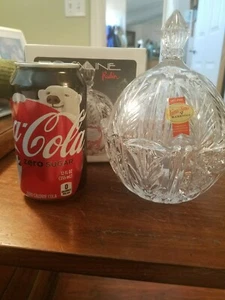 Vintage Stilund Bleibender Wert Anna Hutte Bleikristall Bonboniere mit Deckel  - Bild 1 von 8