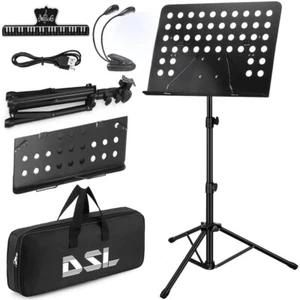 DSL Heavy Duty Orchestral Music Stand Folding Adjustable Sheet Stand Tripod Base - Picture 1 of 7