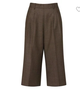 MAISON MARGIELA Wool Plaid Culottes in Brown (Multi) Size 36 (0) $775 - Picture 1 of 8