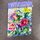 New Kohl's Scarf Women No Size Blue Floral Square Scarf Welcome Casual