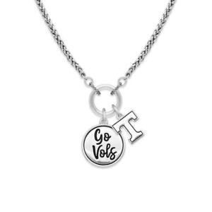 Tennessee Volunteers Go Vols Twist and Shout Silver Necklace Jewelry UT