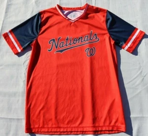 Washington Nationals Jersey Shirt Youth Boys Size X-Large XL 18/20 Triple Trea - Picture 1 of 9