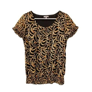 Croft & Barrow Womens Printed Soft Dressy Top Blouse Sz Medium - Picture 1 of 9