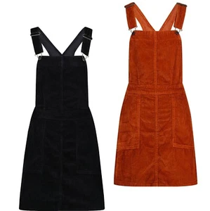 NEW MADCAP RETRO MOD 60s 70s JUMBO CORD PINAFORE DUNGAREE DRESS Marlo MC1062 - Picture 1 of 8