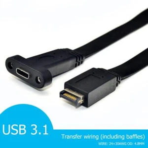USB 3.1 Type C Front Panel Header Type E Motherboard Expansion Cable Connector - Afbeelding 1 van 12